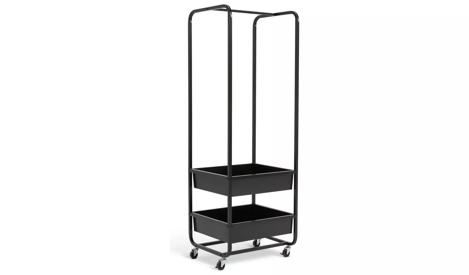 Habitat Lorelei Single 2 Drawer Clothes Rail - Black