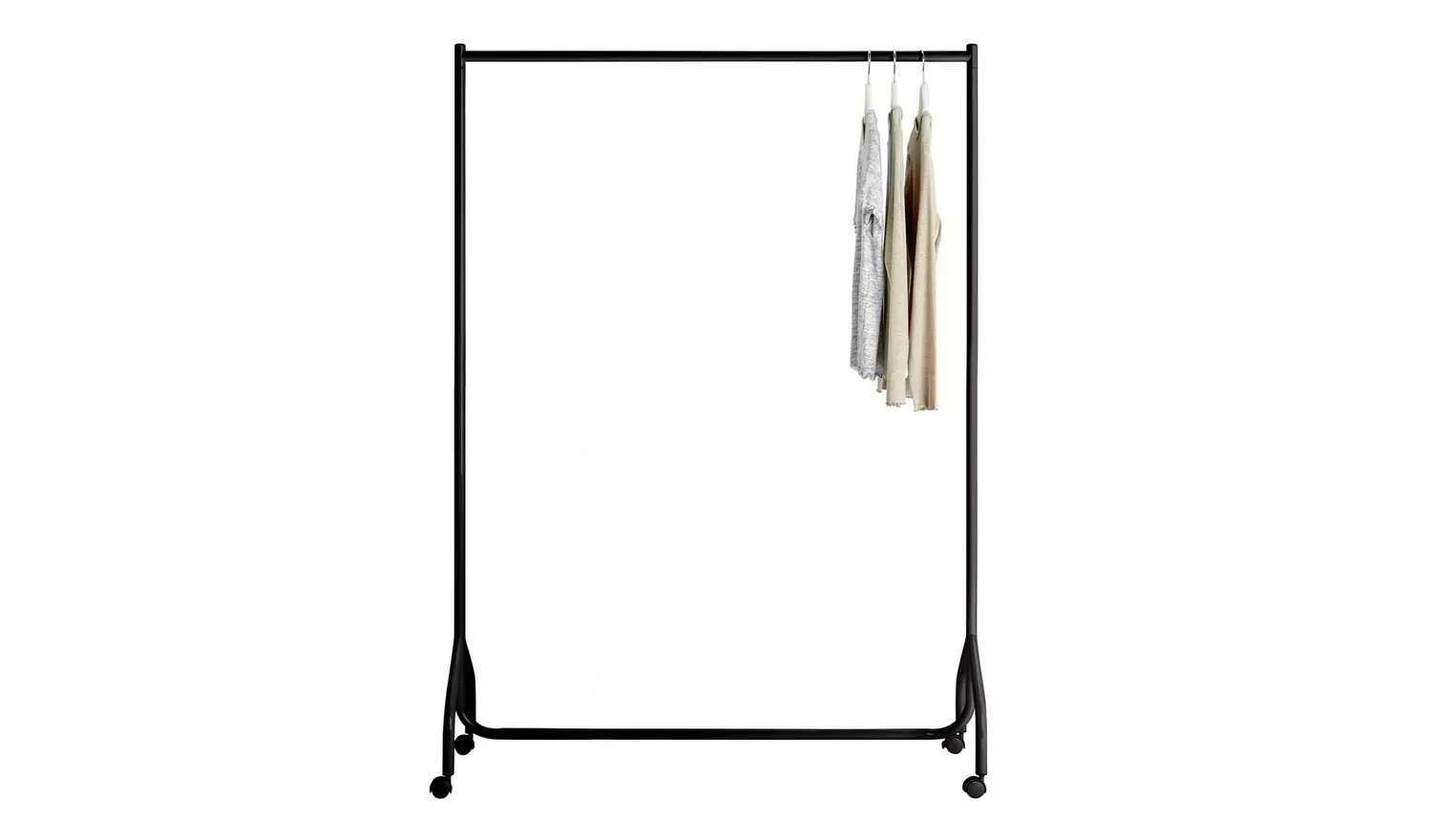 Argos Home Heavy Duty Single 4 Feet Clothes Rail- Black