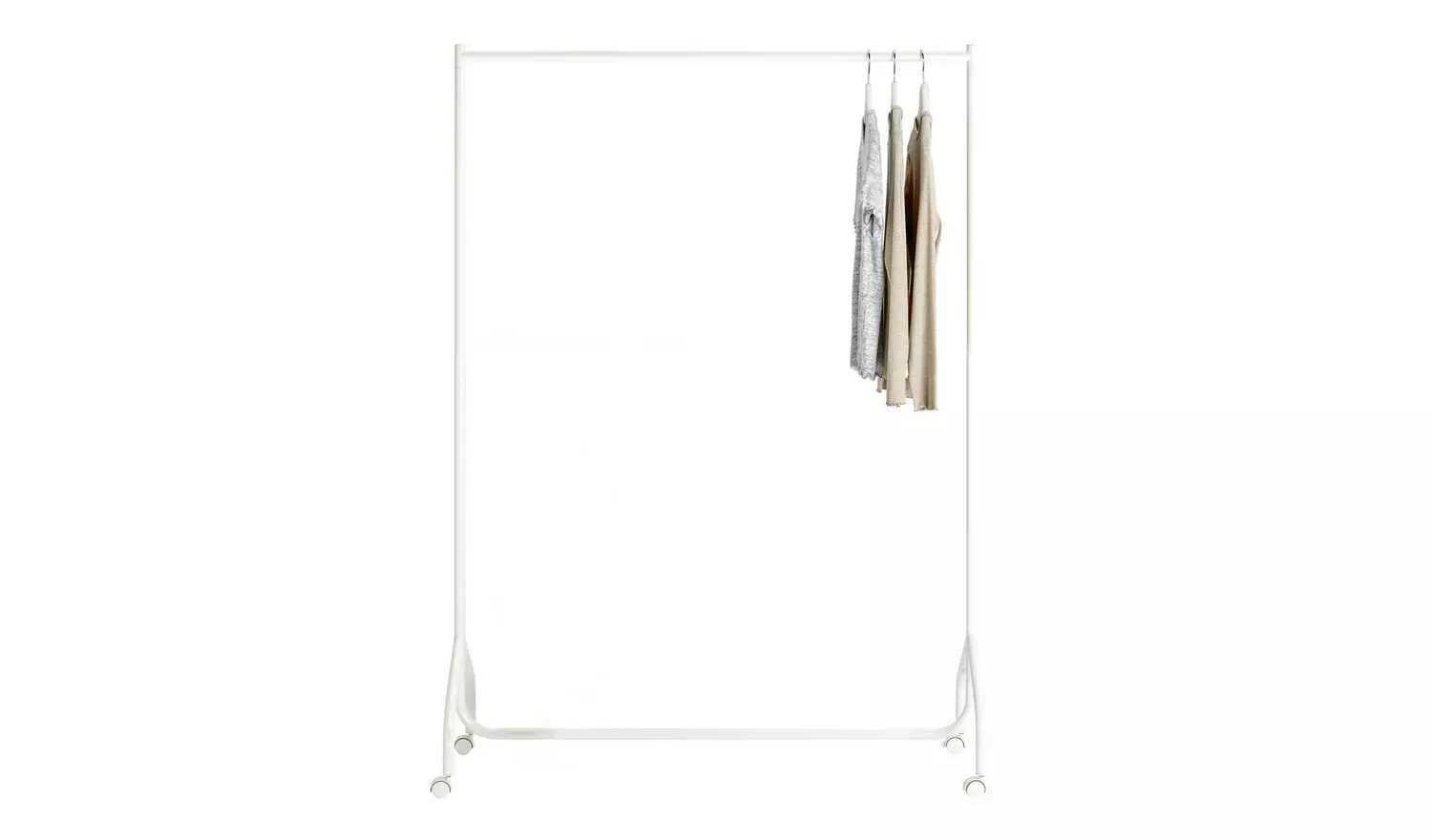 Argos Home Heavy Duty Single 4 Feet Clothes Rail- White