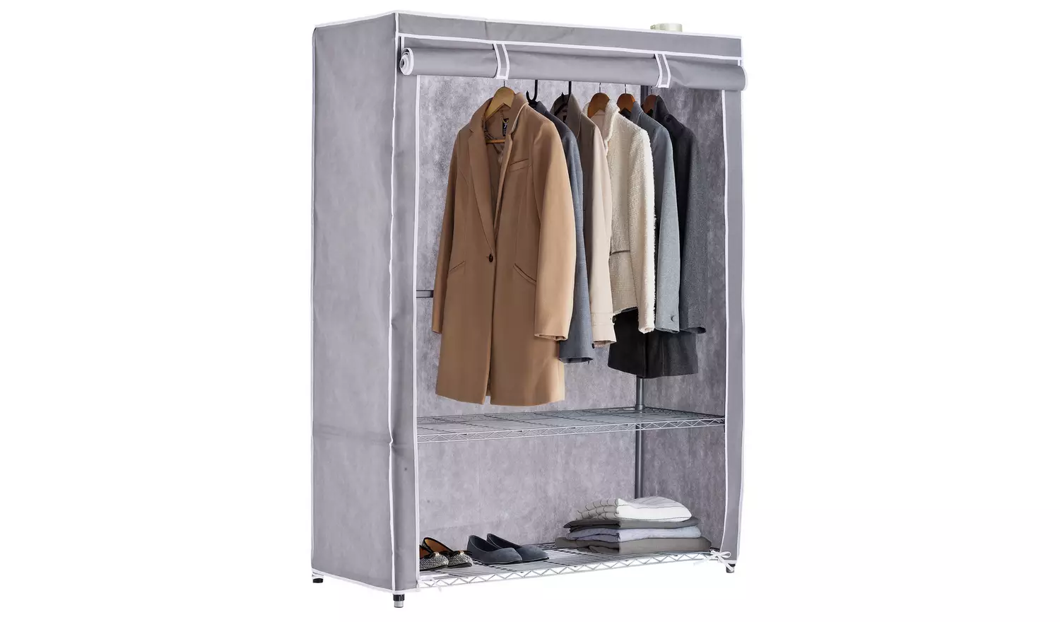 Argos Home Double Heavy Duty Covered Rail - Grey