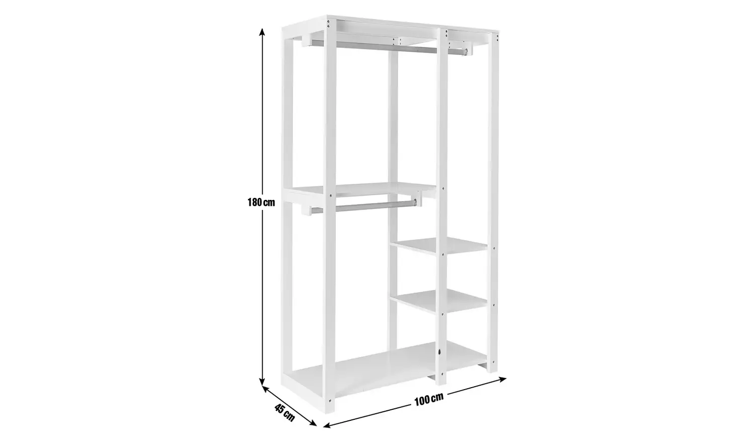 Argos Home Open Decorative Wardrobe Unit - White