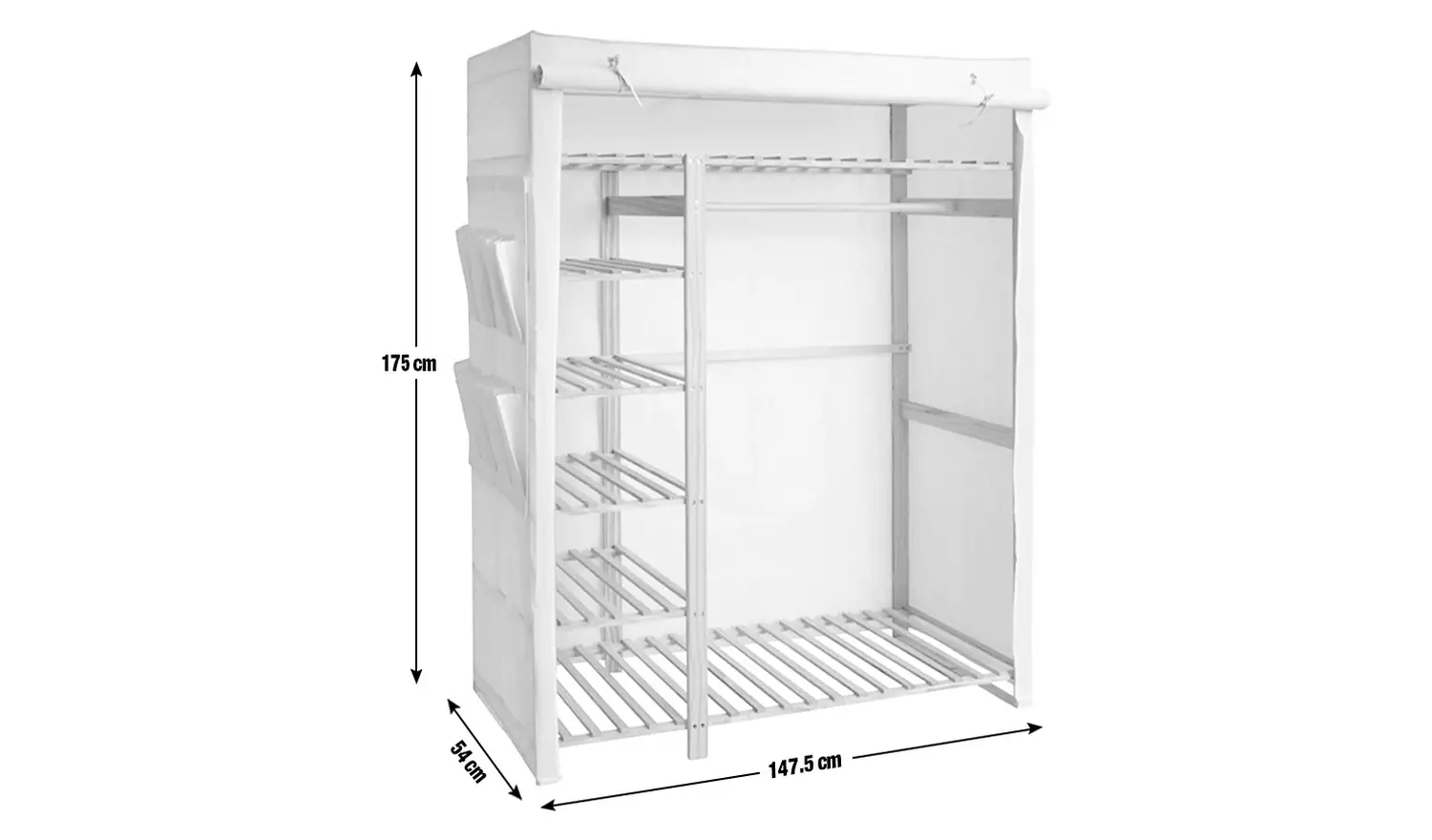 Argos Home Covered Triple Wardrobe - Cream