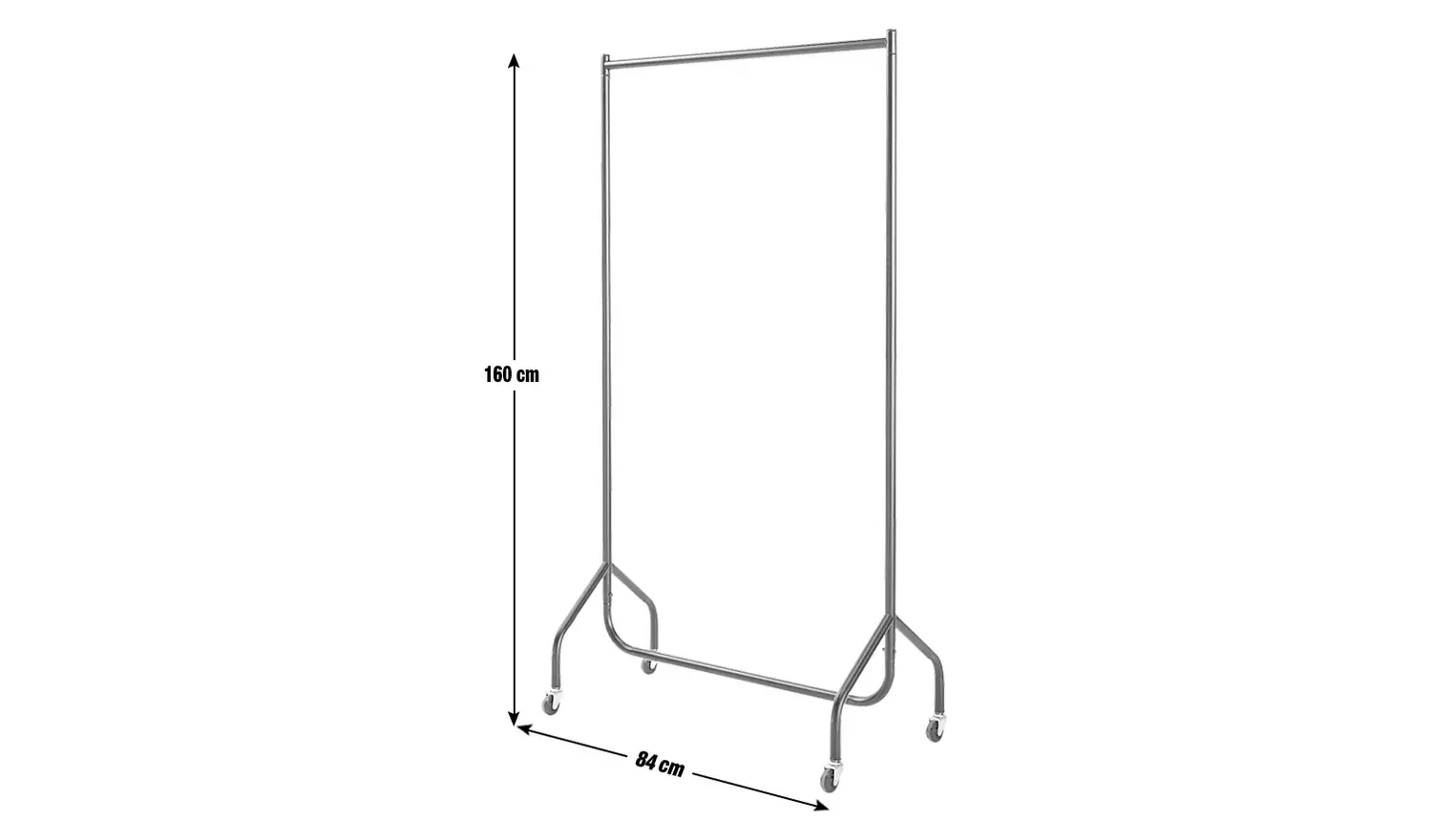 Argos Home Heavy Duty Single Clothes Rail - Black