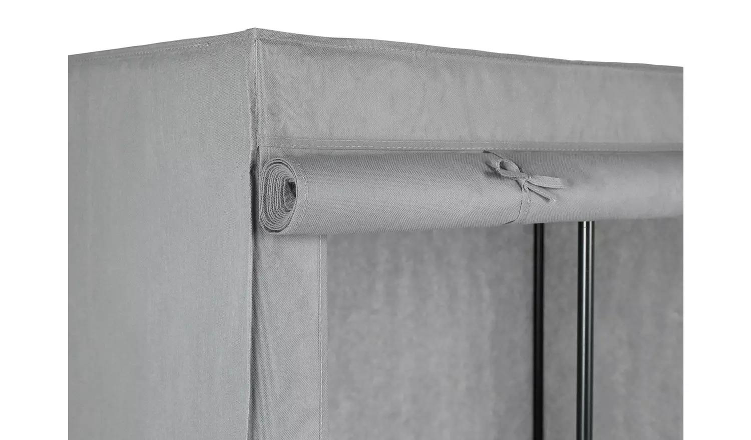 Argos Home Covered Single Wardrobe with Storage - Grey