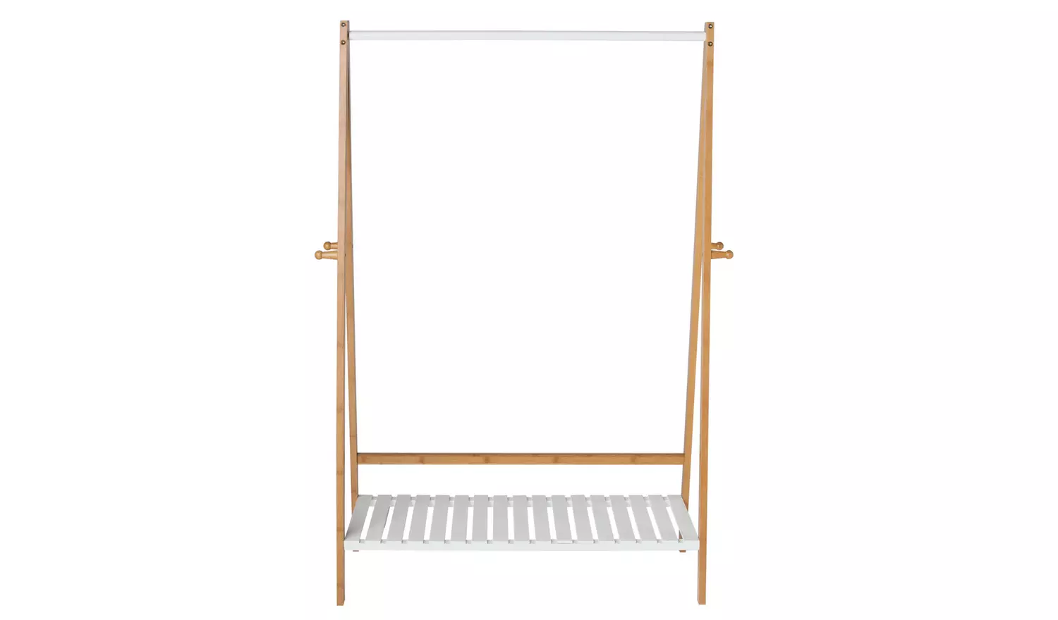 Argos Home Belvoir Clothes Rail with Shelf - Bamboo & White