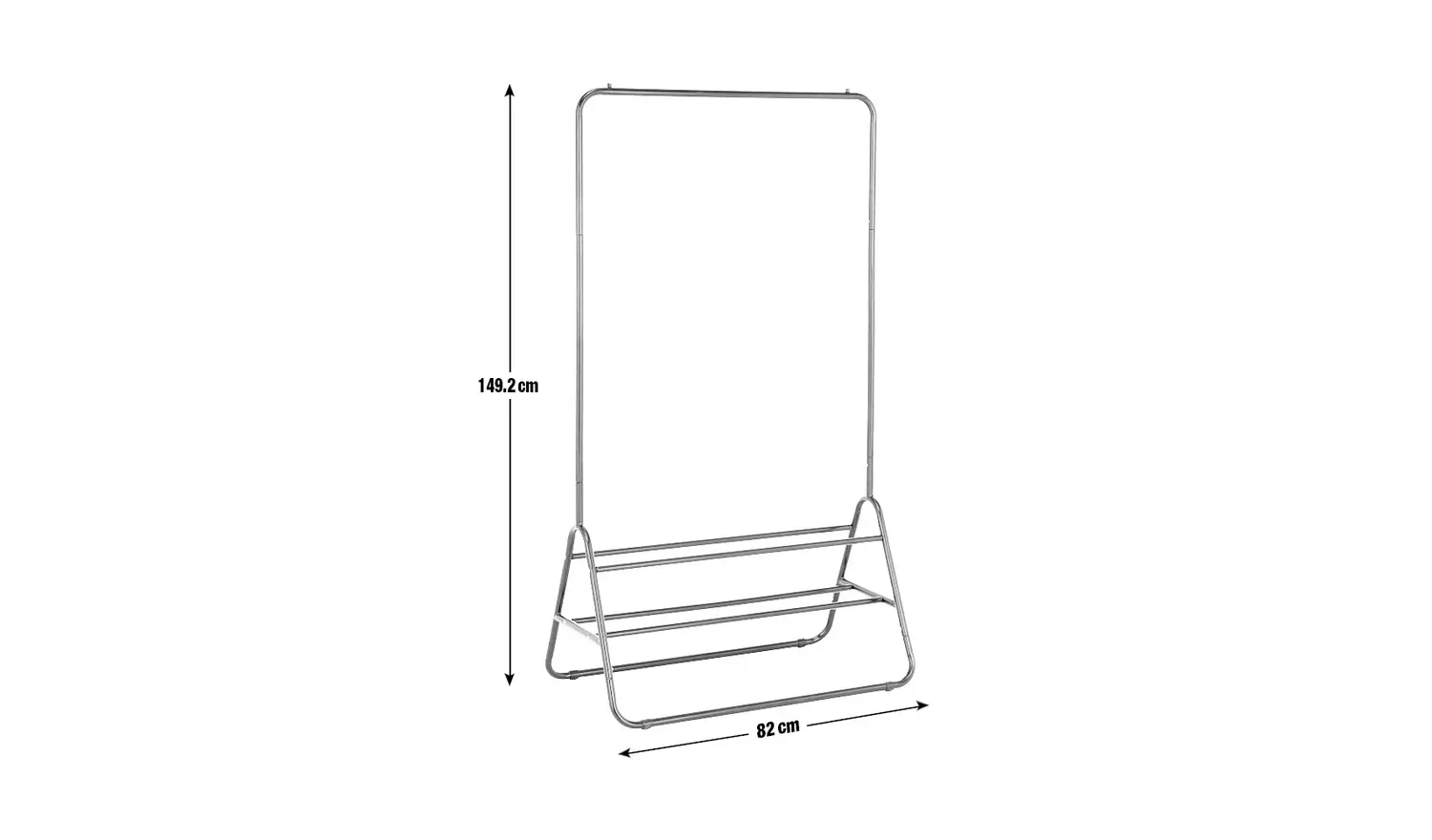 Habitat Arnie Clothes Rail with Shoe Rack - Black