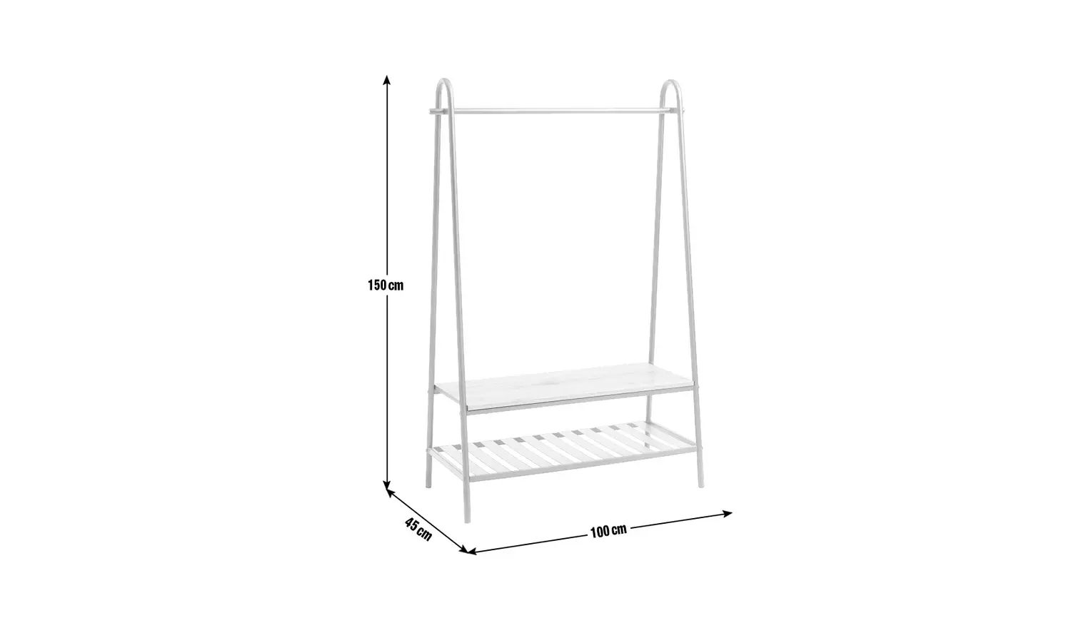 Habitat Turner Clothes Rail with Shoe Rack - Black
