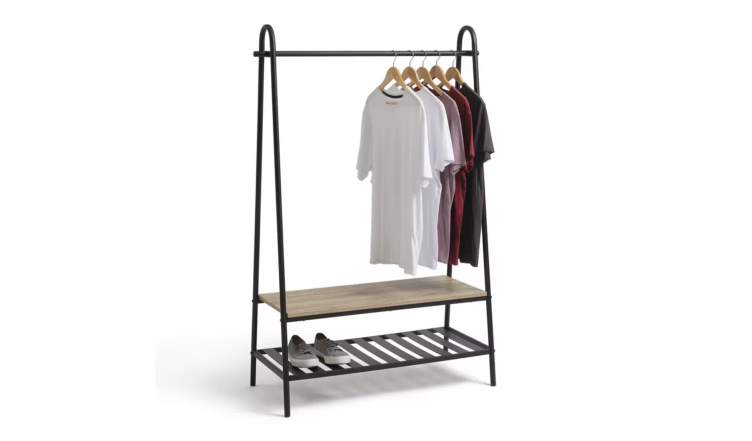 Habitat Turner Clothes Rail with Shoe Rack - Black