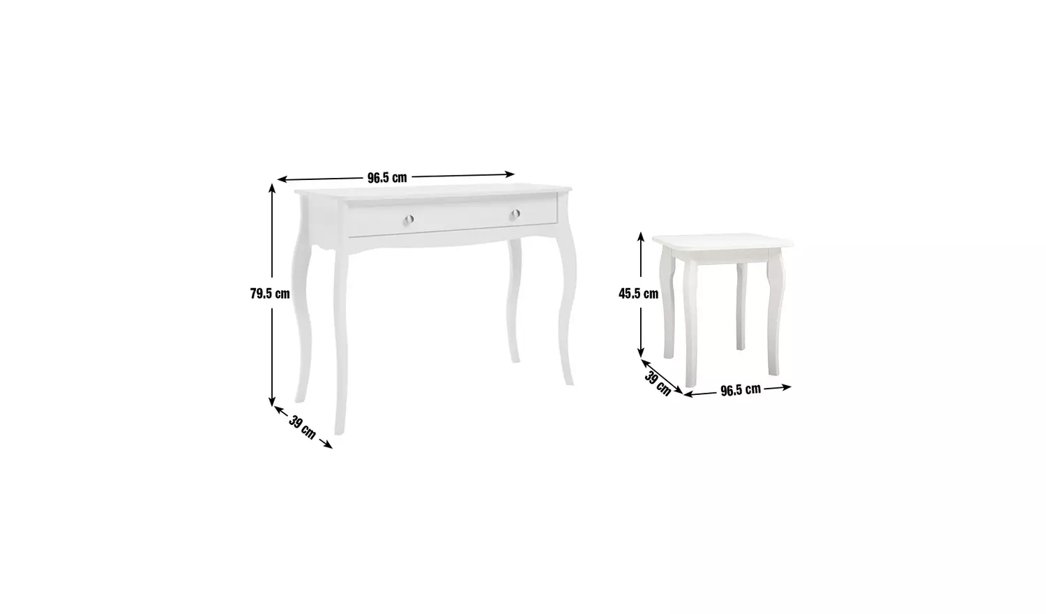 Argos Home Amelie 1 Drawer Dressing Table And Stool -White