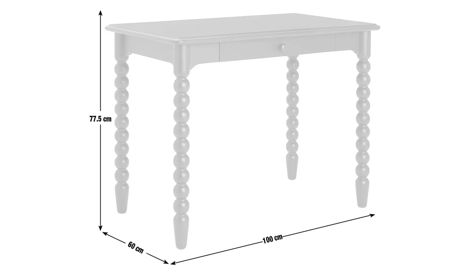 Habitat Blaire Dressing Table - Navy