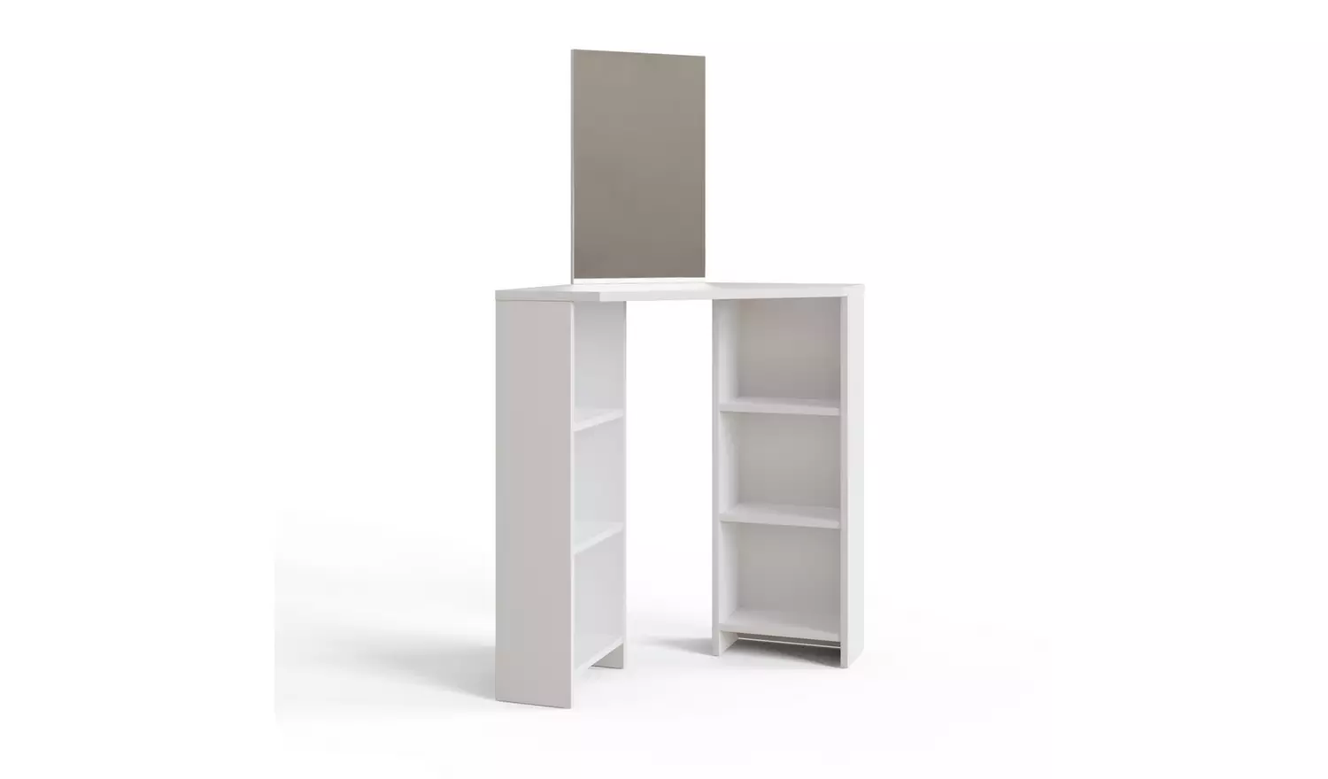 GFW Frances Corner Dressing Table - White