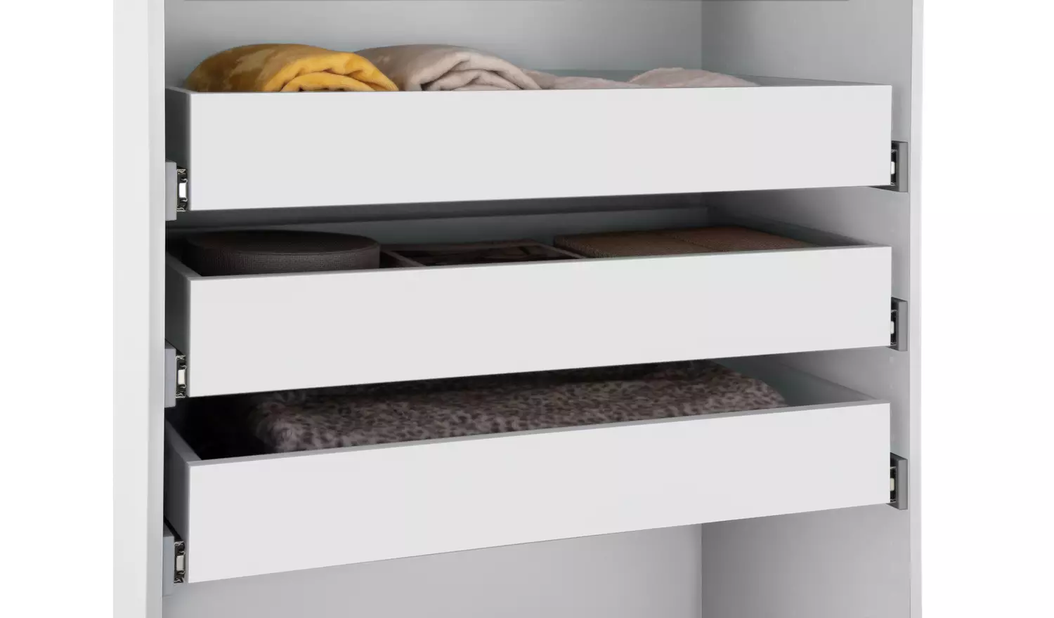 Habitat Munich Double WhiteInternal Drawer - 3 Pack