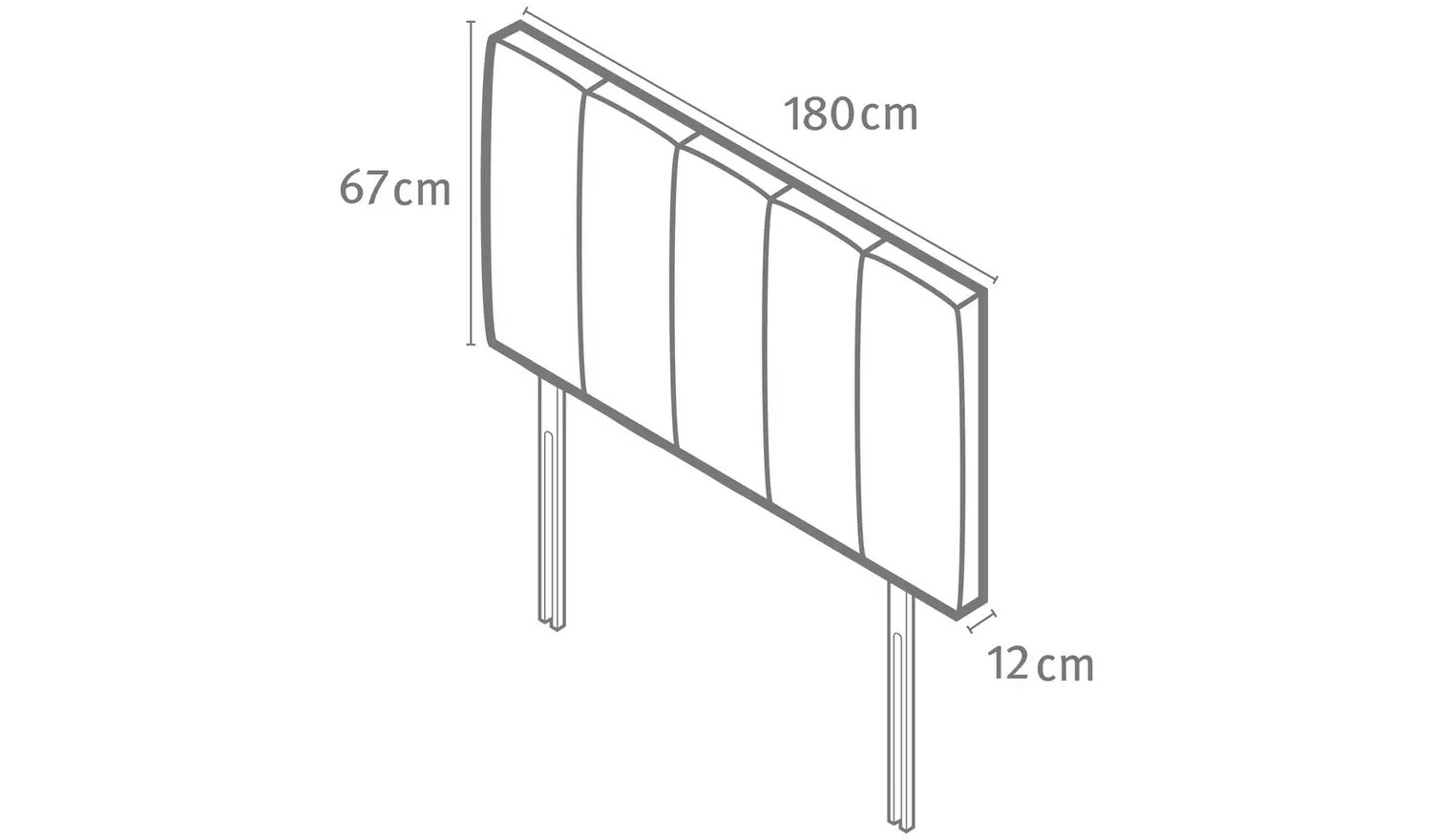 Silentnight Brescia Woven Superking Headboard- Charcoal