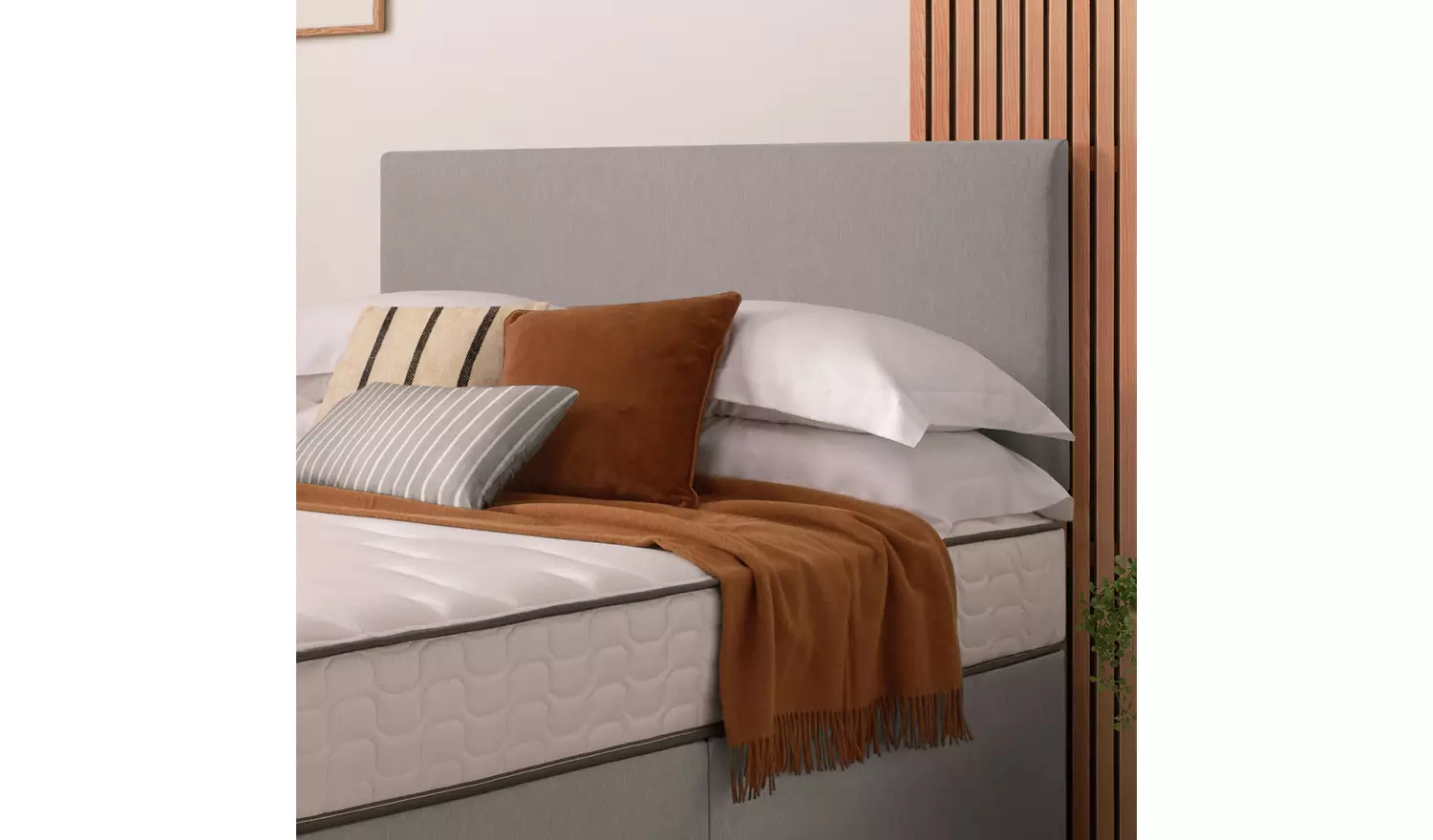 Silentnight Milan Single Headboard - Light Grey