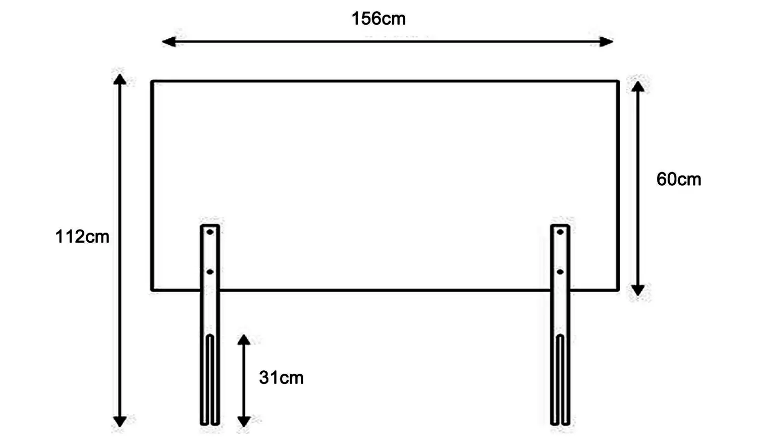 Aspire Hepburn Twill Kingsize Headboard - Charcoal