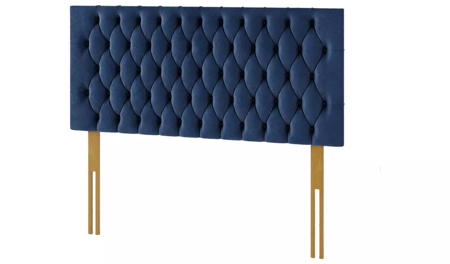 Aspire Monroe Velvet Kingsize Headboard - Navy