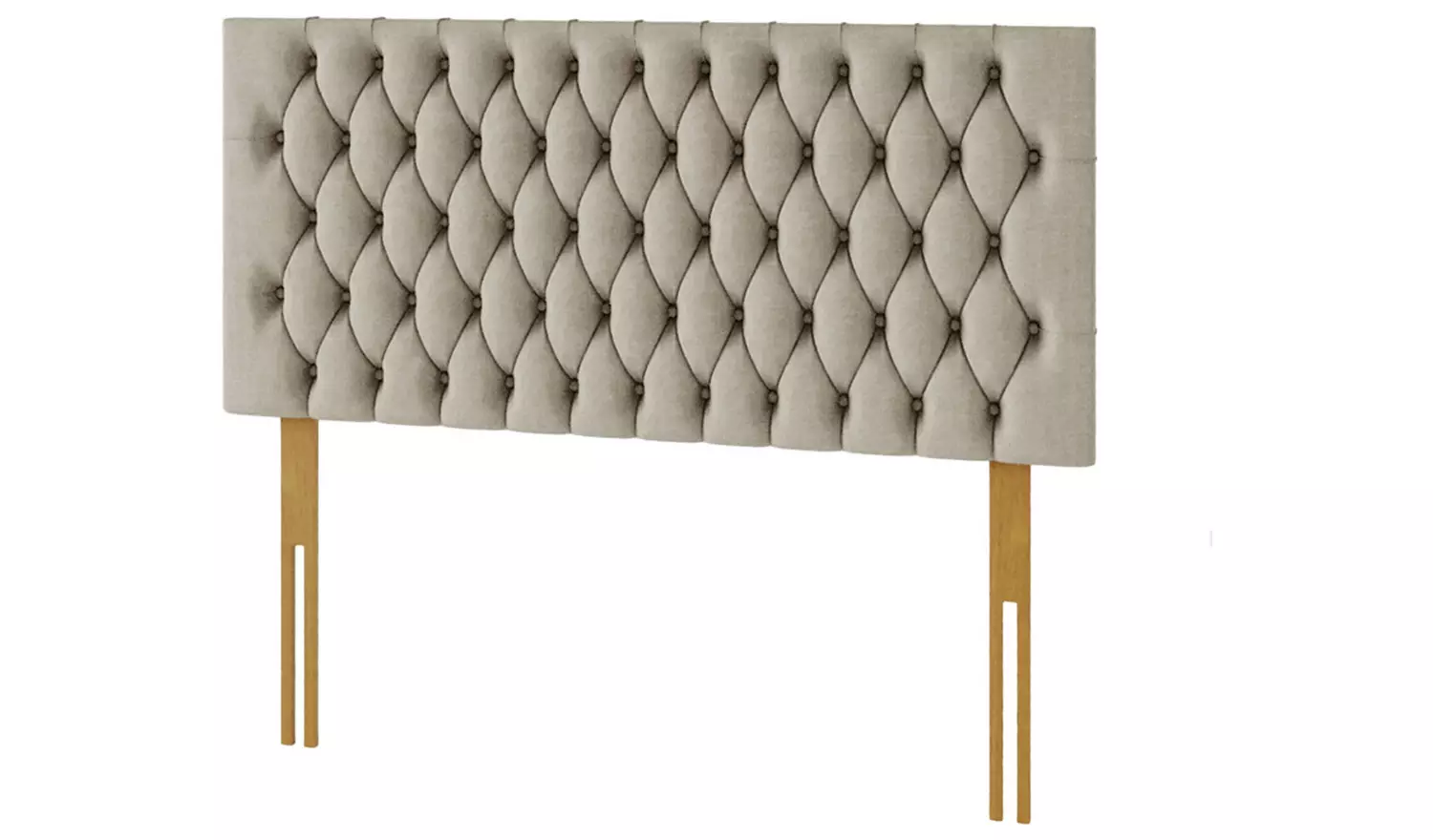 Aspire Monroe Linen Double Headboard - Natural