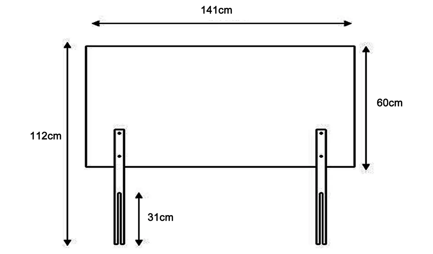 Aspire Hepburn Twill Double Headboard - Grey