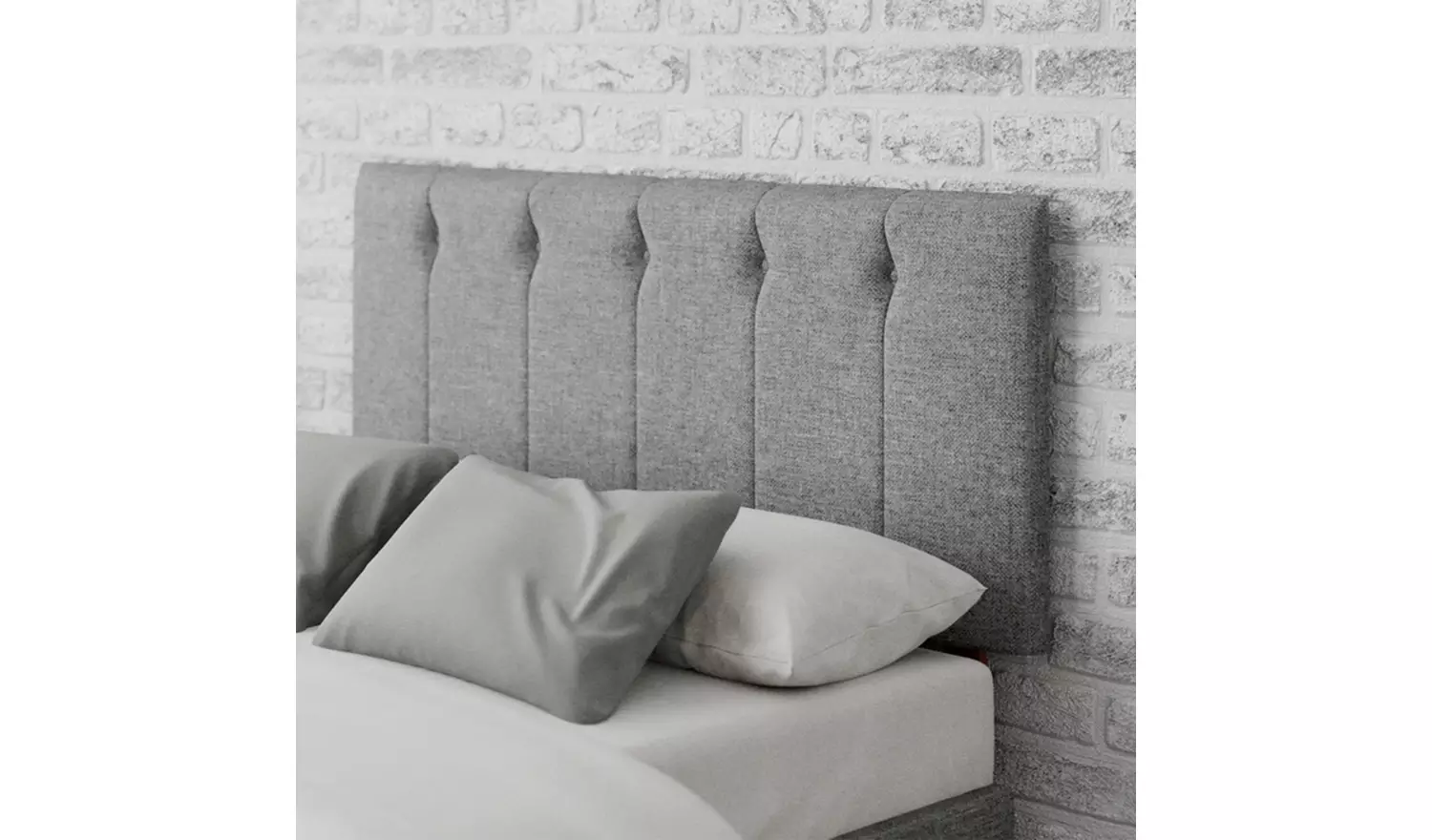 Aspire Hepburn Twill Double Headboard - Grey