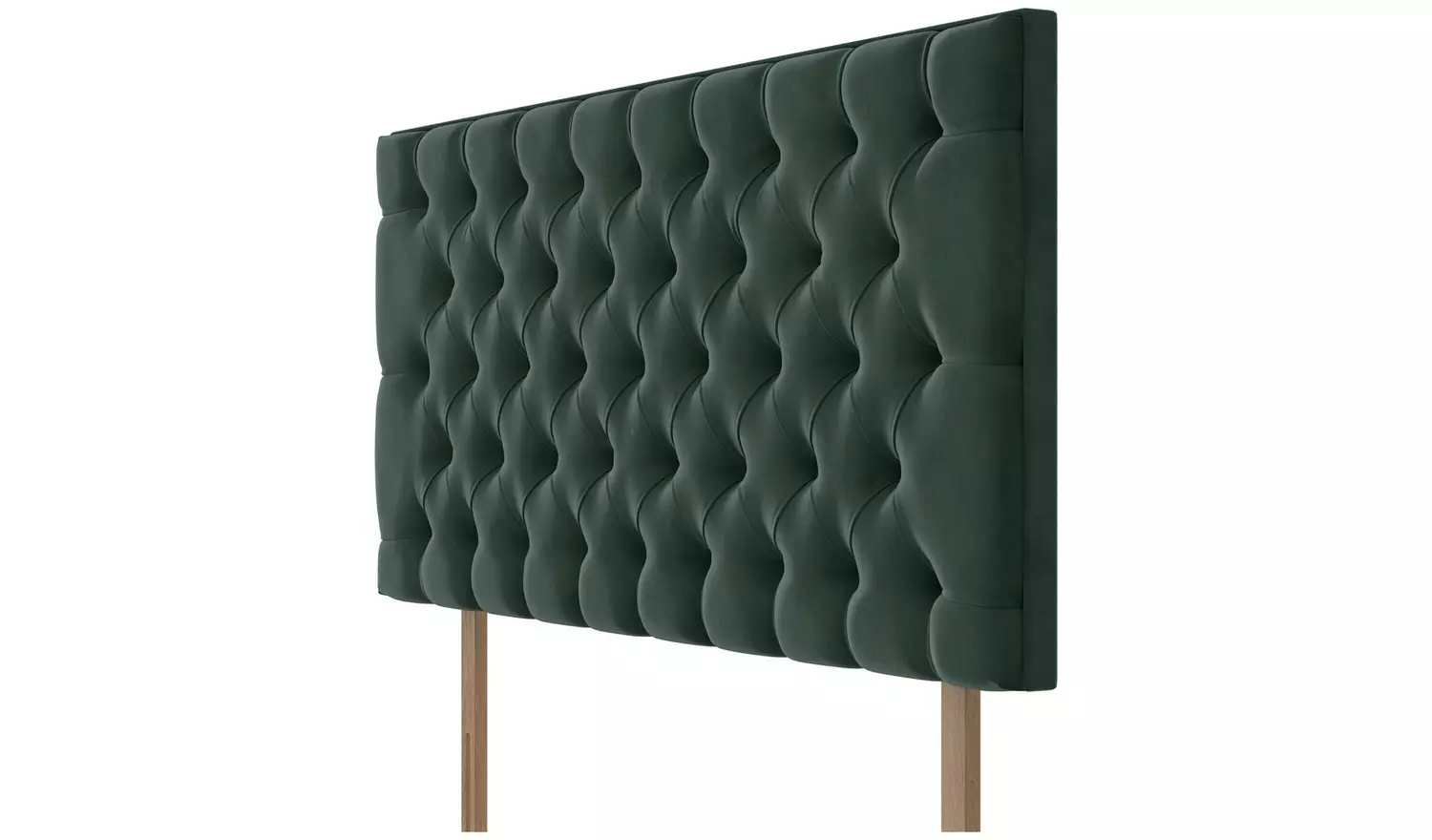 Silentnight Sassaria Velvet Double Headboard - Green