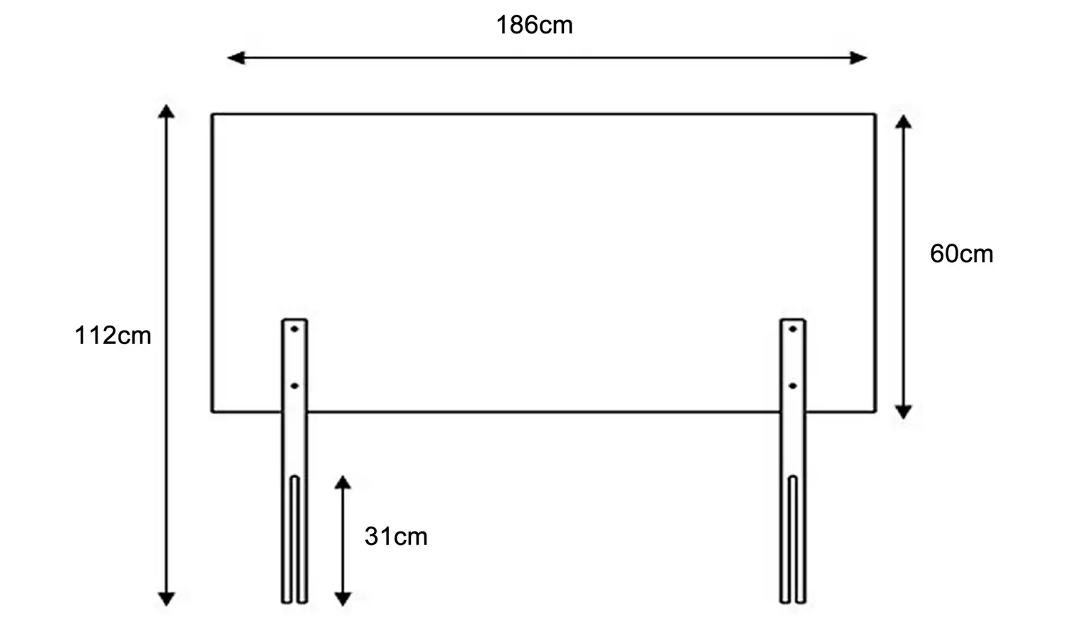 Aspire Grant Velvet Superking Headboard - Navy