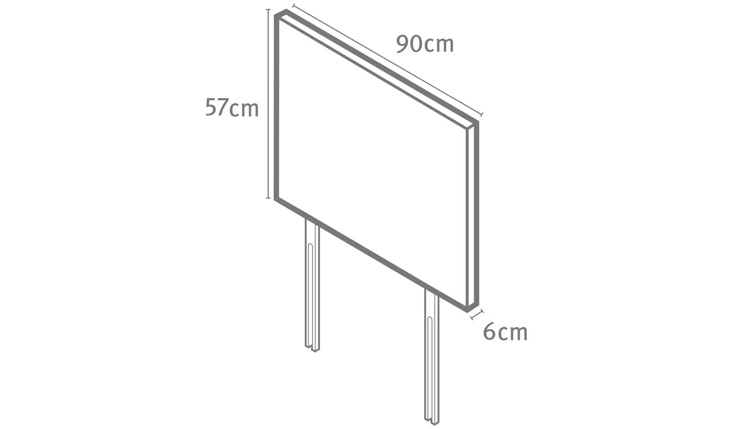 Silentnight Milan Studded Single Headboard - Grey