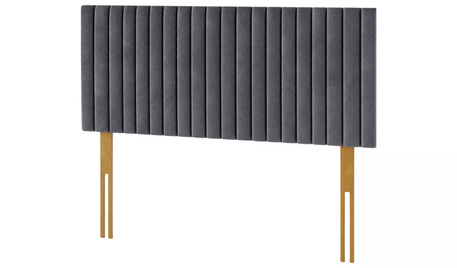 Aspire Grand Superking Velvet Headboard- Grey