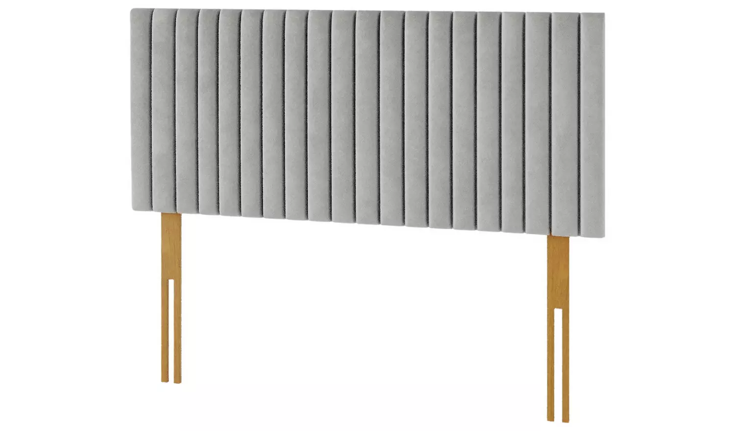 Aspire Grant Velvet Single Headboard - Silver