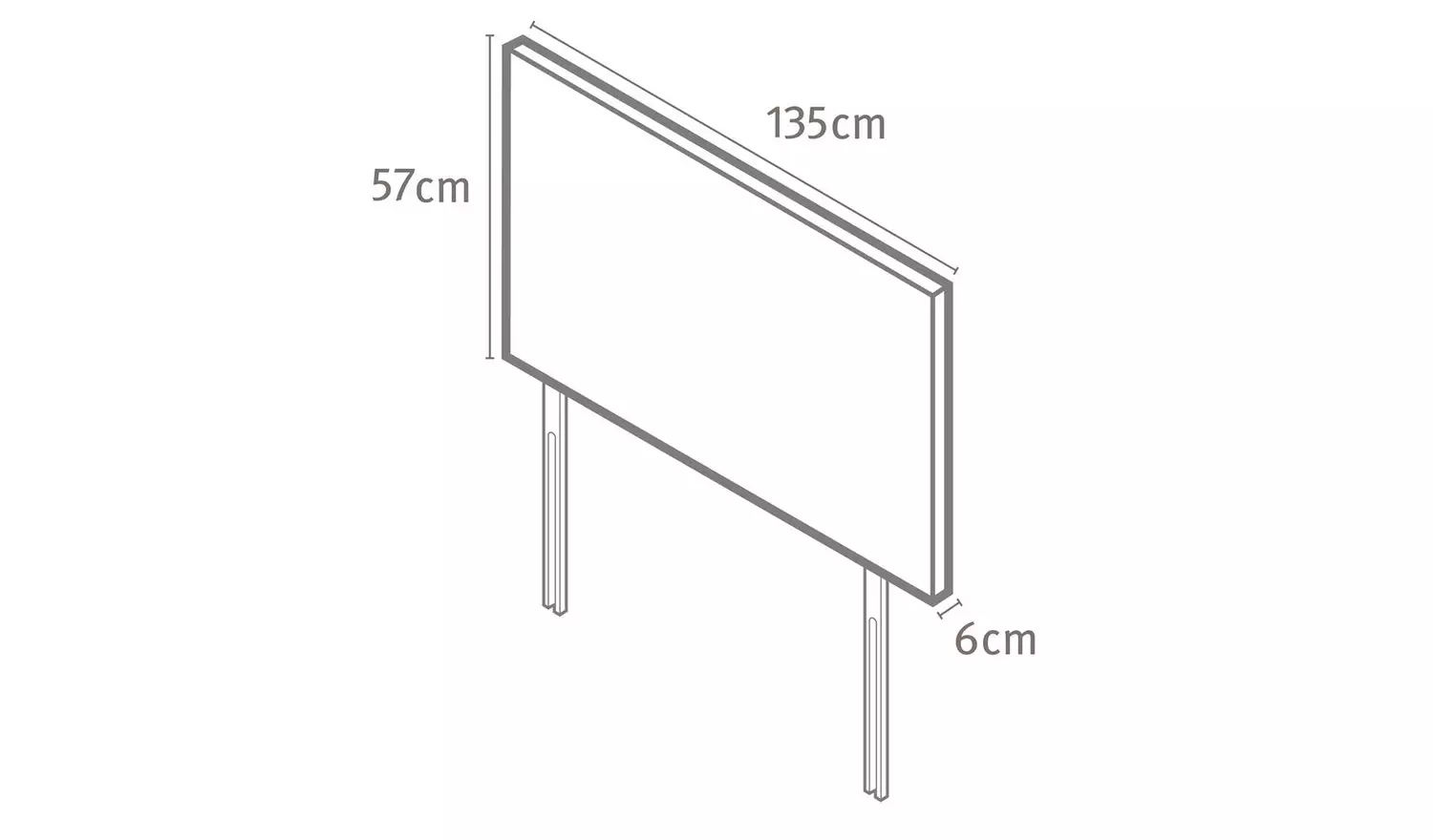 Silentnight Milan Studded Double Headboard - Grey