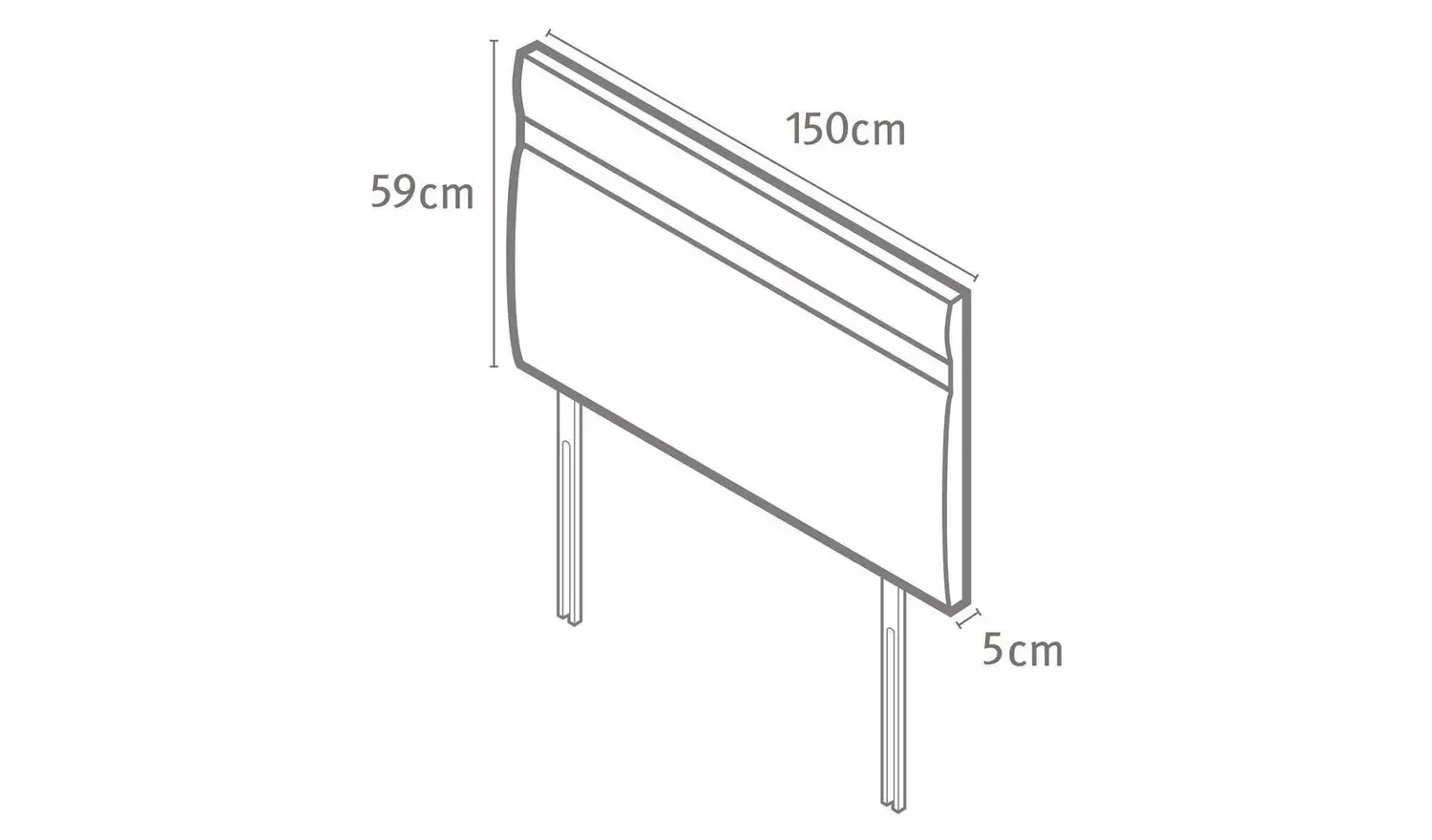 Silentnight Llubi Kingsize Headboard - Natural