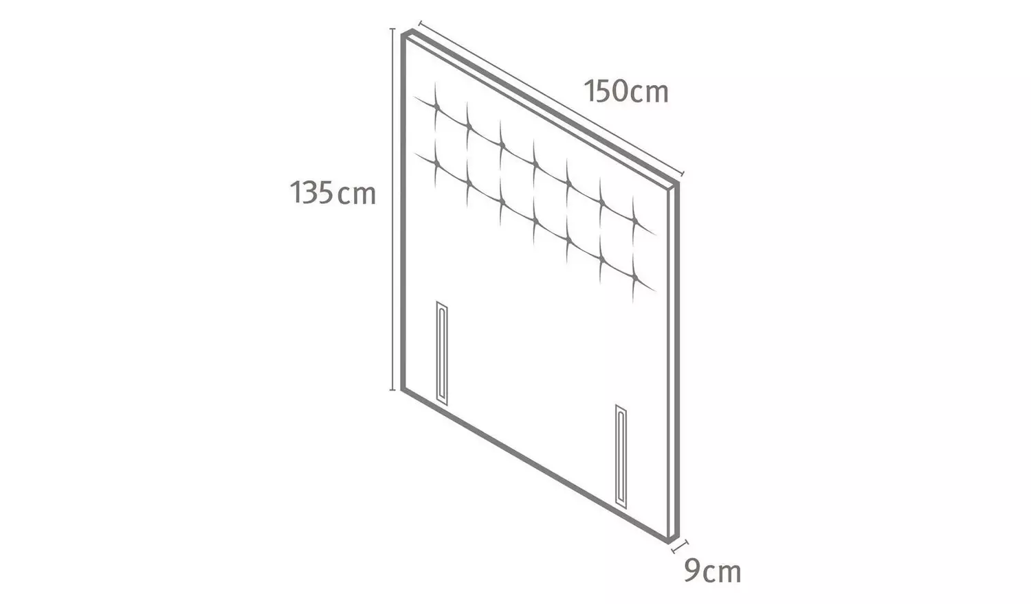 Silentnight Alaro Kingsize Headboard - Sandstone