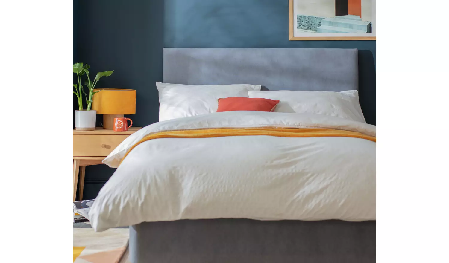 Argos Home Devon Fabric Small Double Headboard - Grey