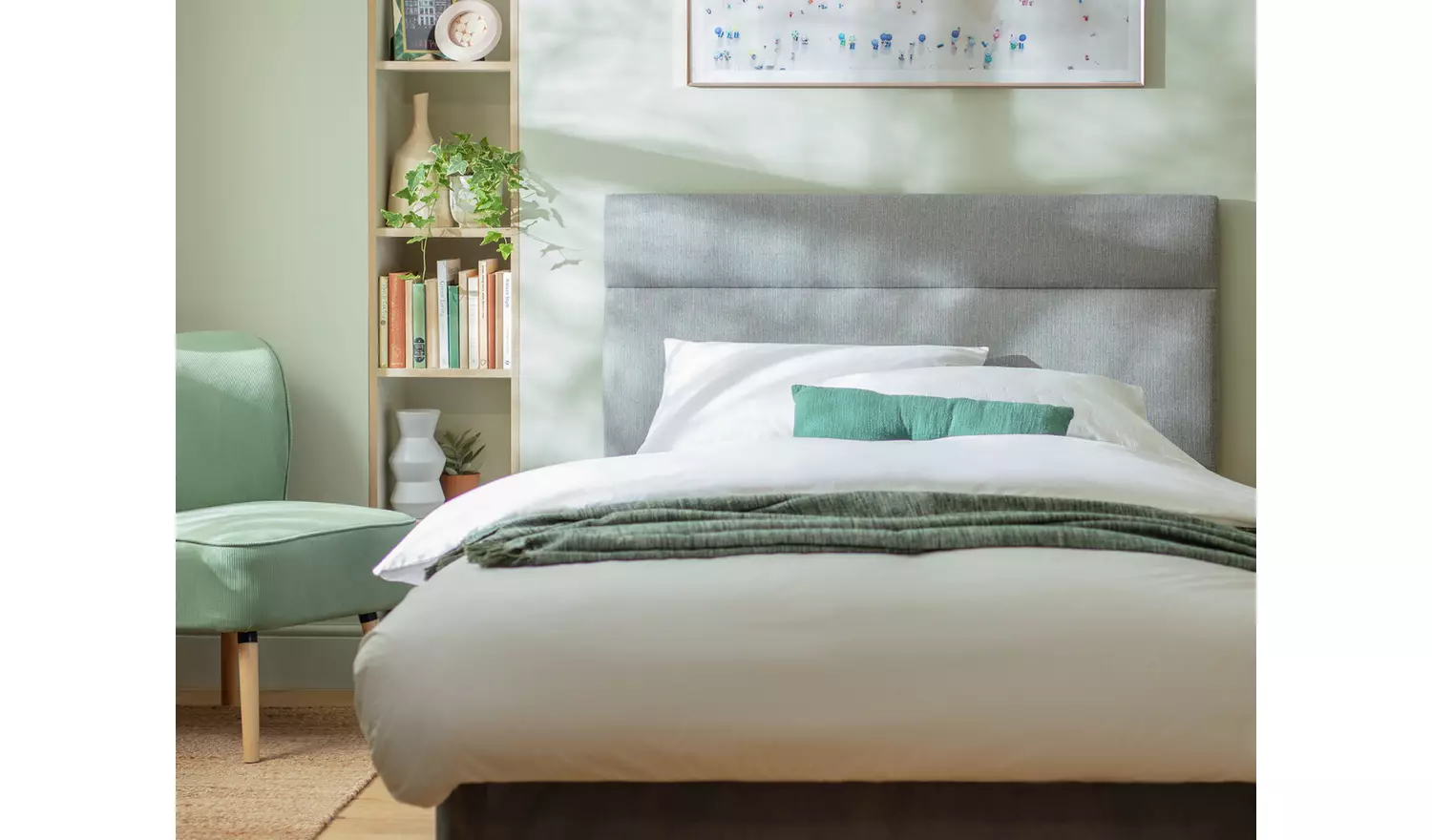 Argos Home Winslow Fabric Double Headboard - Grey