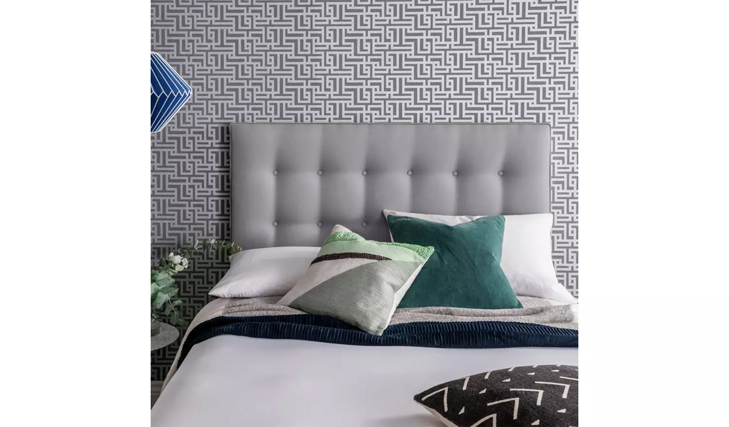 Silentnight Alaro Small Double Headboard - Soft Grey