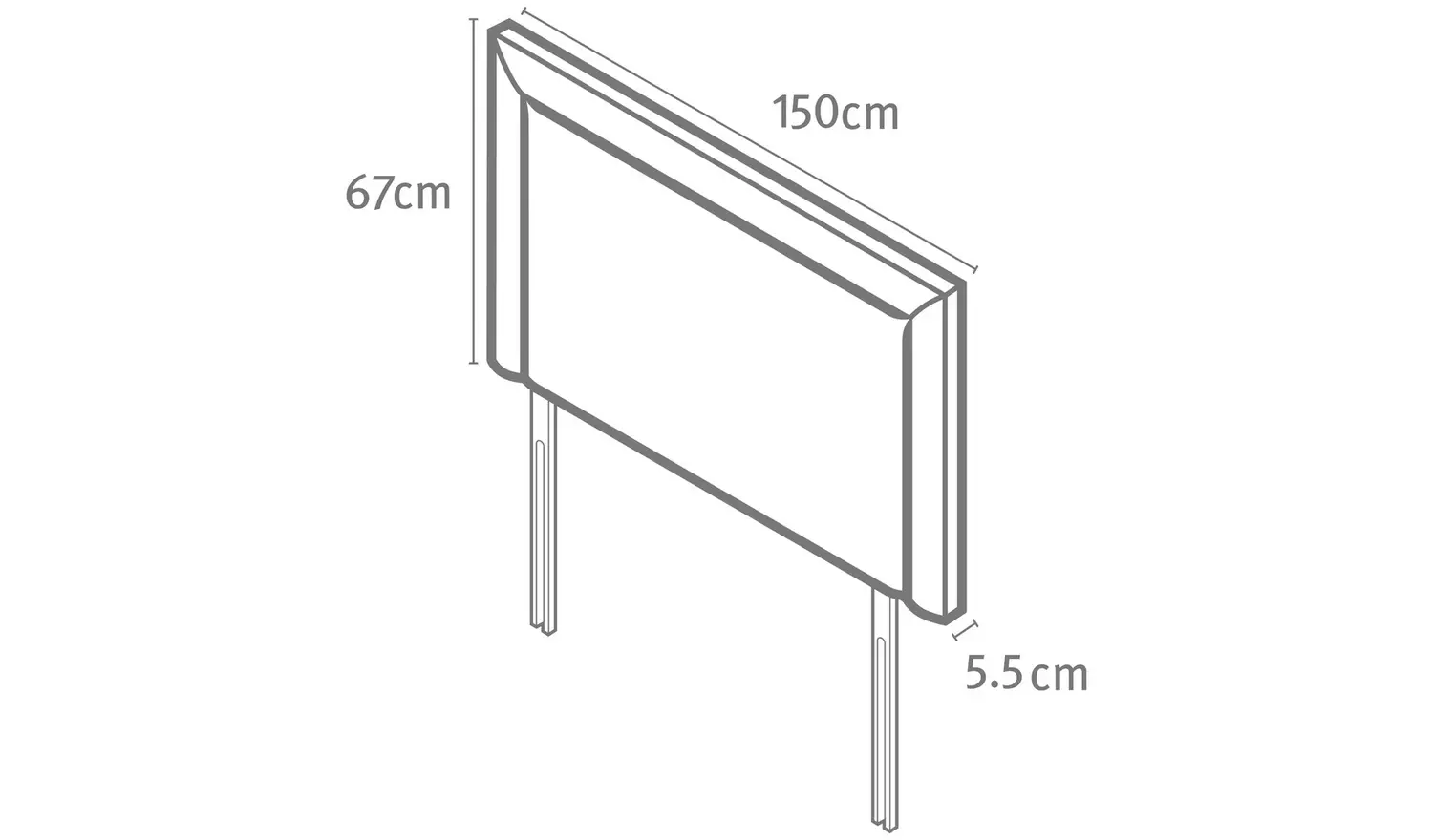Silentnight Toulouse Kingsize Headboard - Sandstone