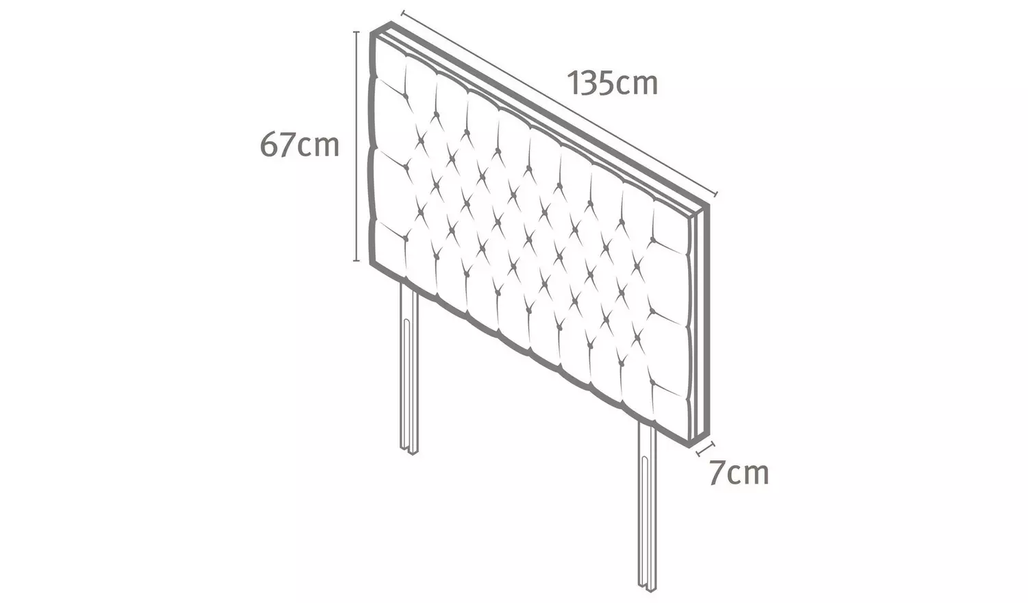 Silentnight Sassaria Double Headboard - Sandstone