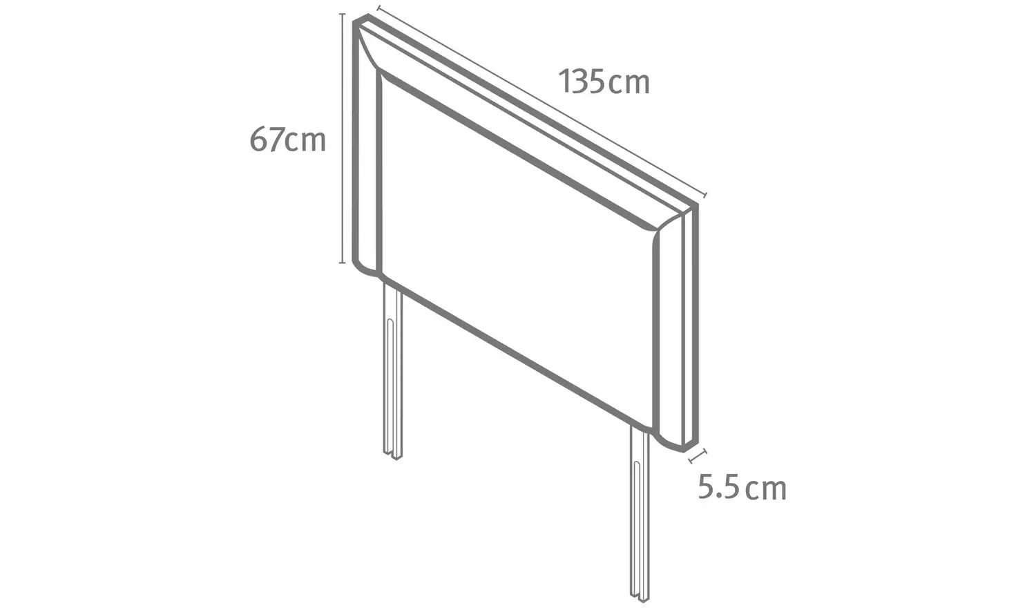 Silentnight Toulouse Double Headboard - Sandstone