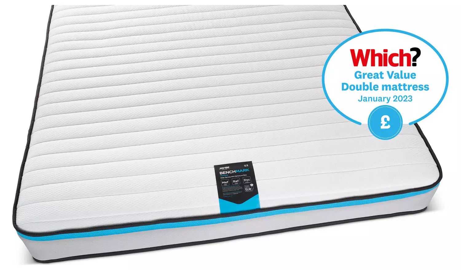 Jay-Be Benchmark S3 Memory Eco Friendly Mattress - Kingsize