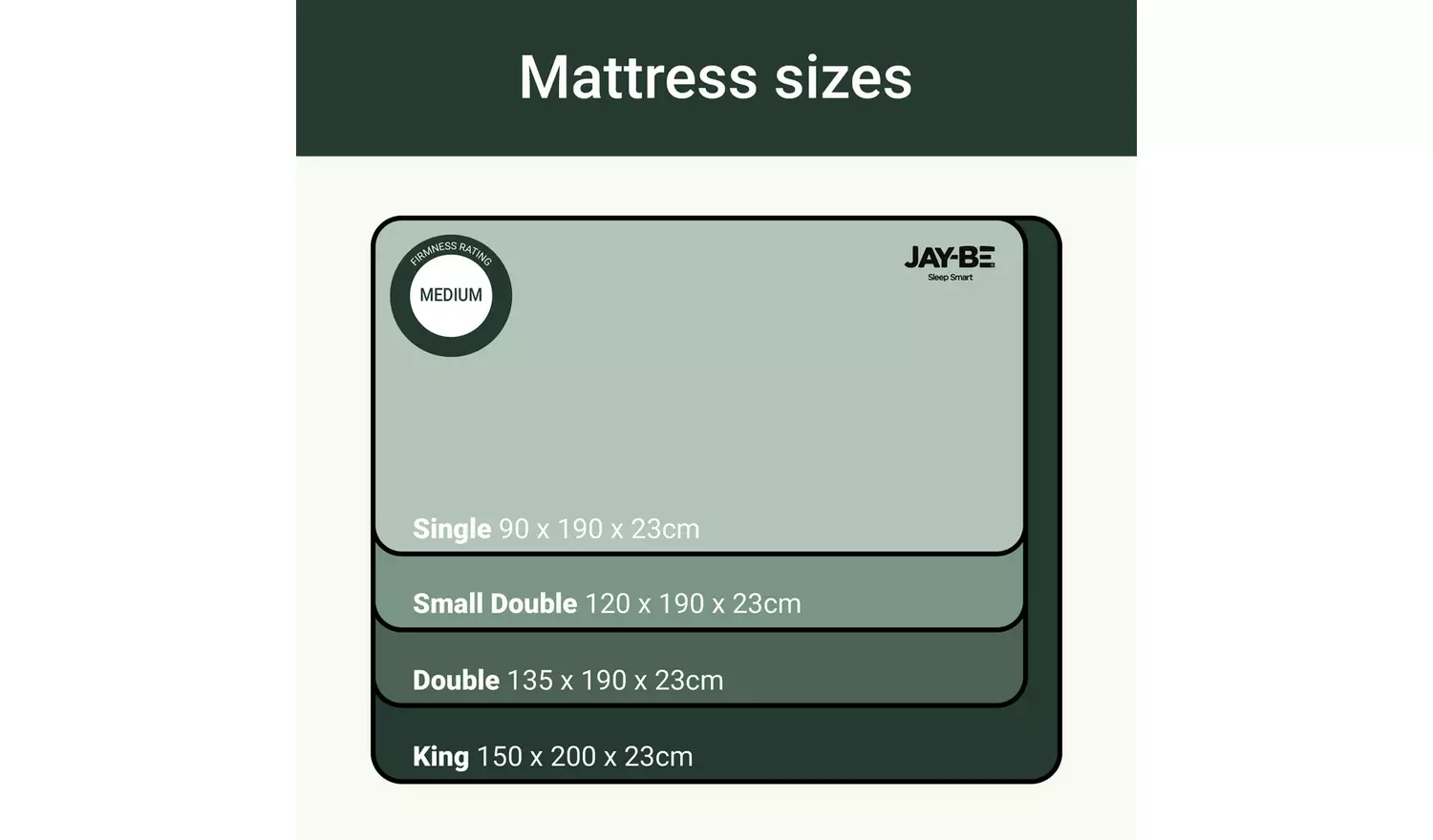 Jay-Be Natural Fresh Bamboo Hybrid 2000 Mattress - Double