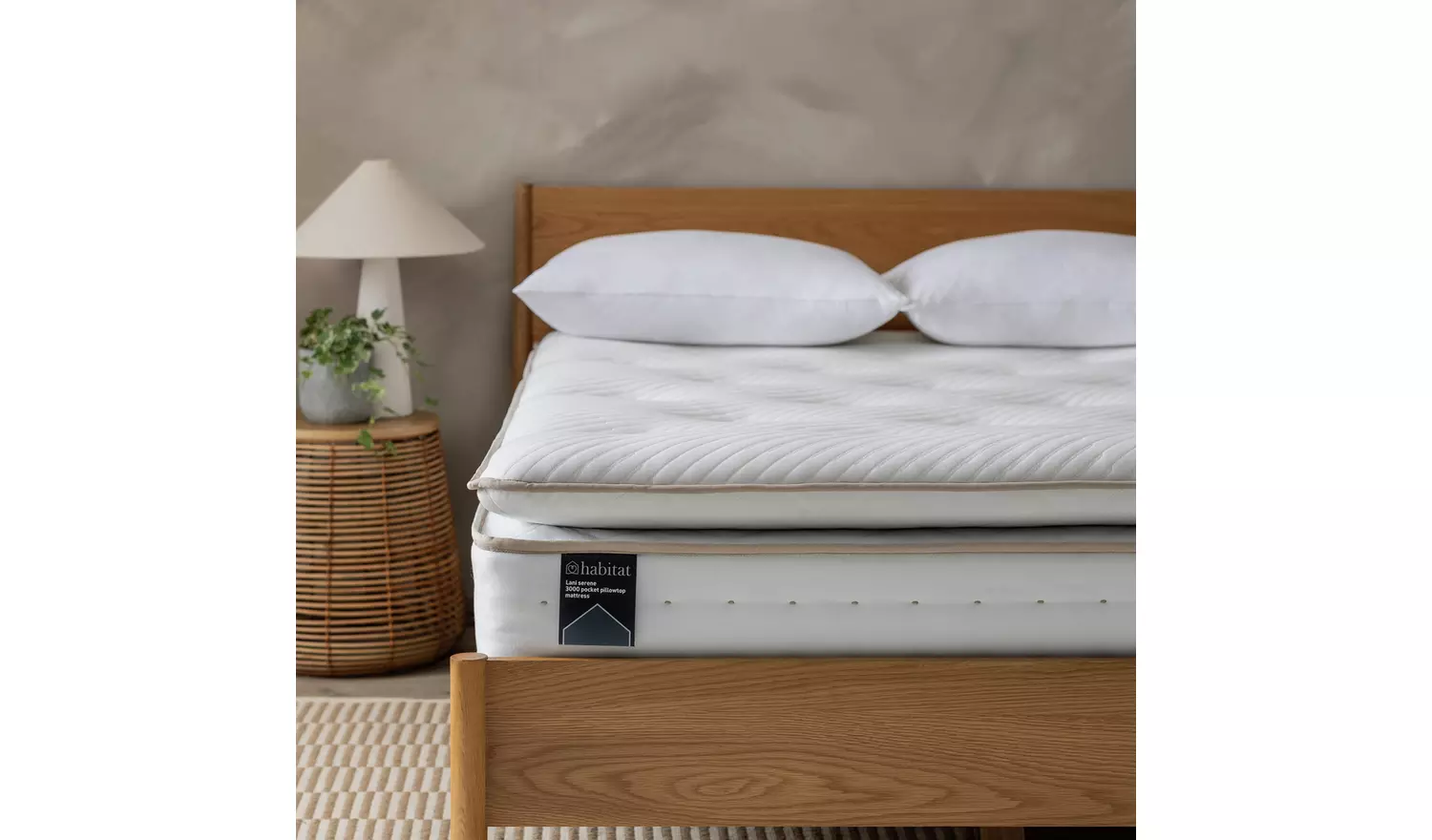 Habitat Lani Natural 3000 Pkt Pillowtop Mattress - Superking