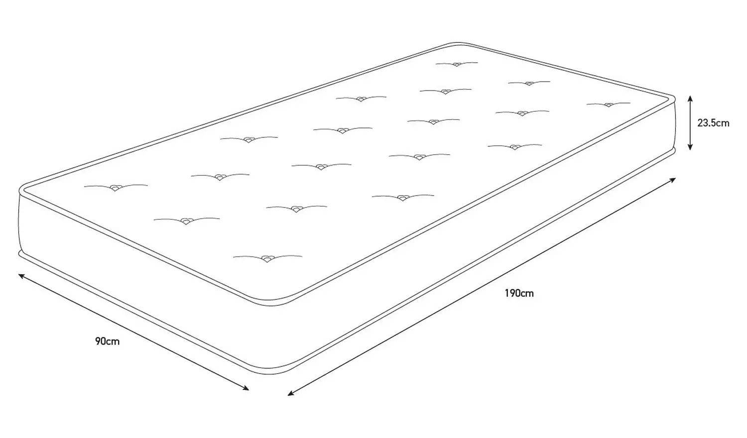 Habitat Ari Natural 1000 Pocket Comfort Mattress - Single