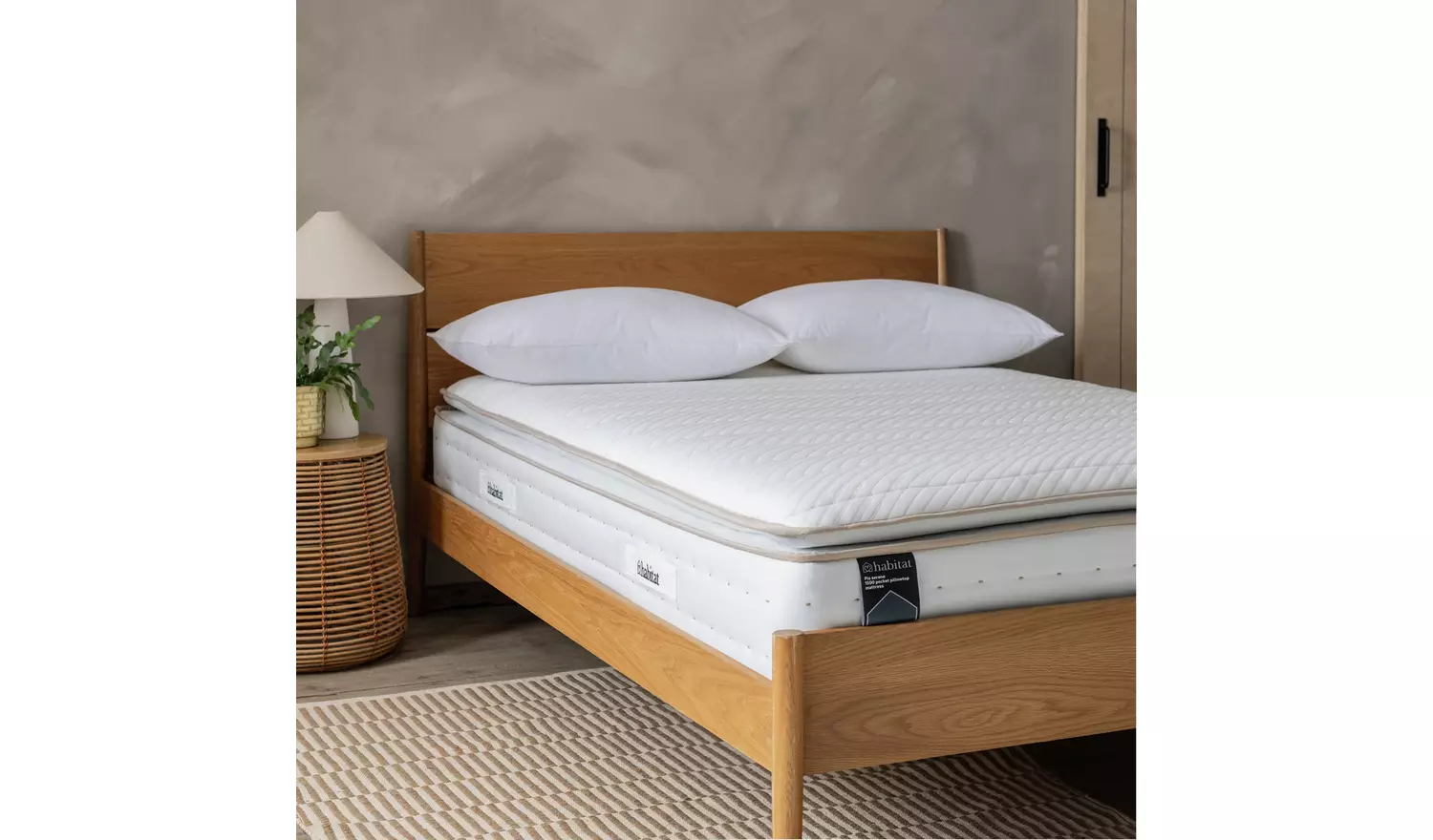 Habitat Pia Natural 1500 Pkt Ptop Mattress - Small Double