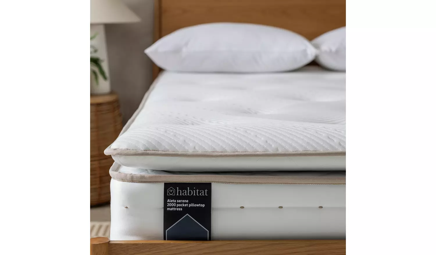 Habitat Aleta Natural 2000 Pkt Pillowtop Mattress - Kingsize