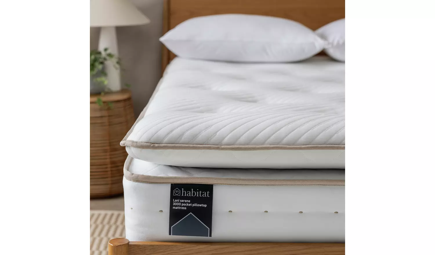 Habitat Lani Natural 3000 Pkt Pillowtop Mattress - Double