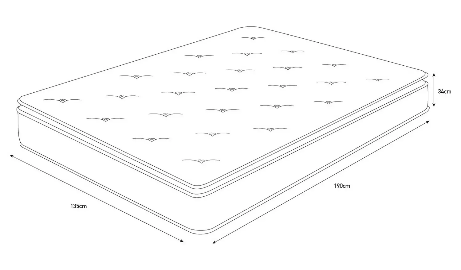 Habitat Lani Natural 3000 Pkt Pillowtop Mattress - Double
