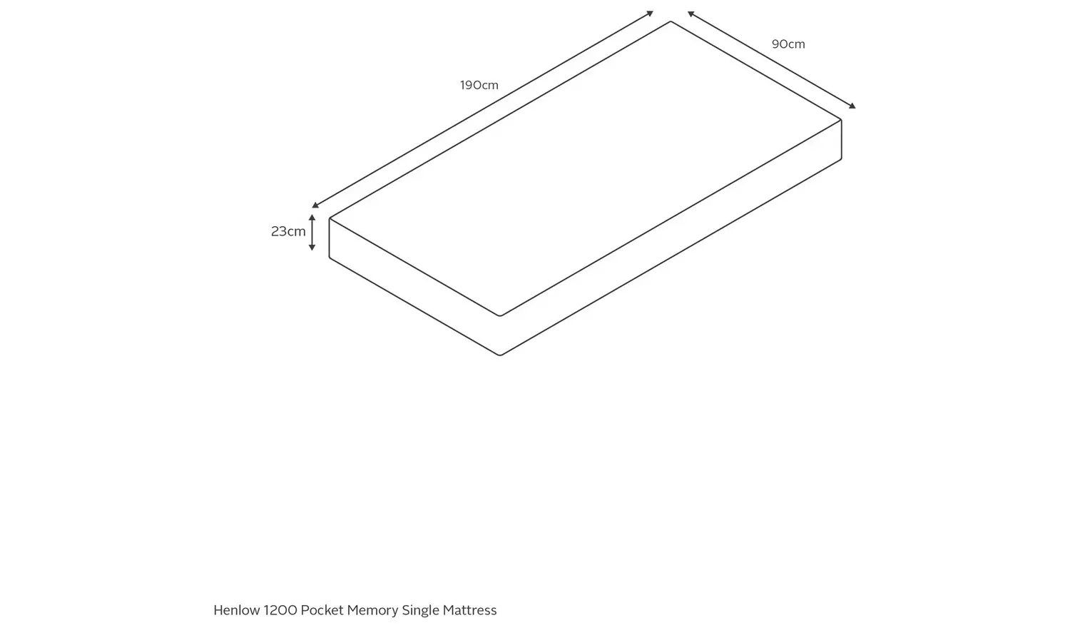 Argos Home Henlow 1200 Pocket Memory Foam Mattress - Single