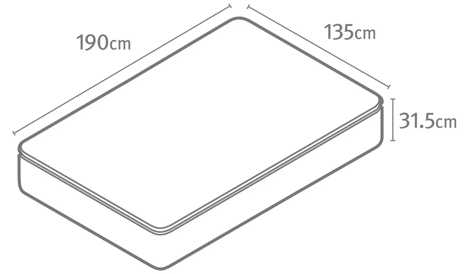 Silentnight Airmesh 2000 Pillowtop Mattress - Double