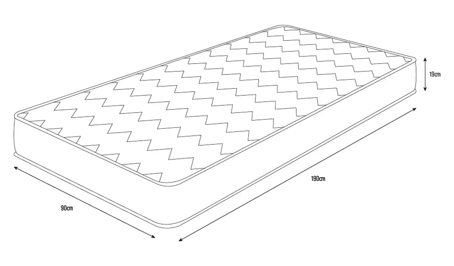 Argos Home Elmdon Open Coil Deep Ortho Single Mattress