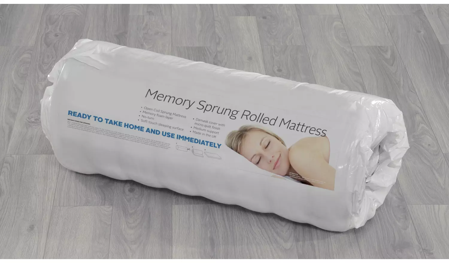 Argos Home Elmdon Sprung Memory Rolled Kingsize Mattress