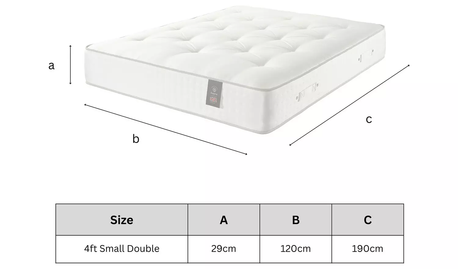Aspire 5000 Pocket Mattress - Small Double